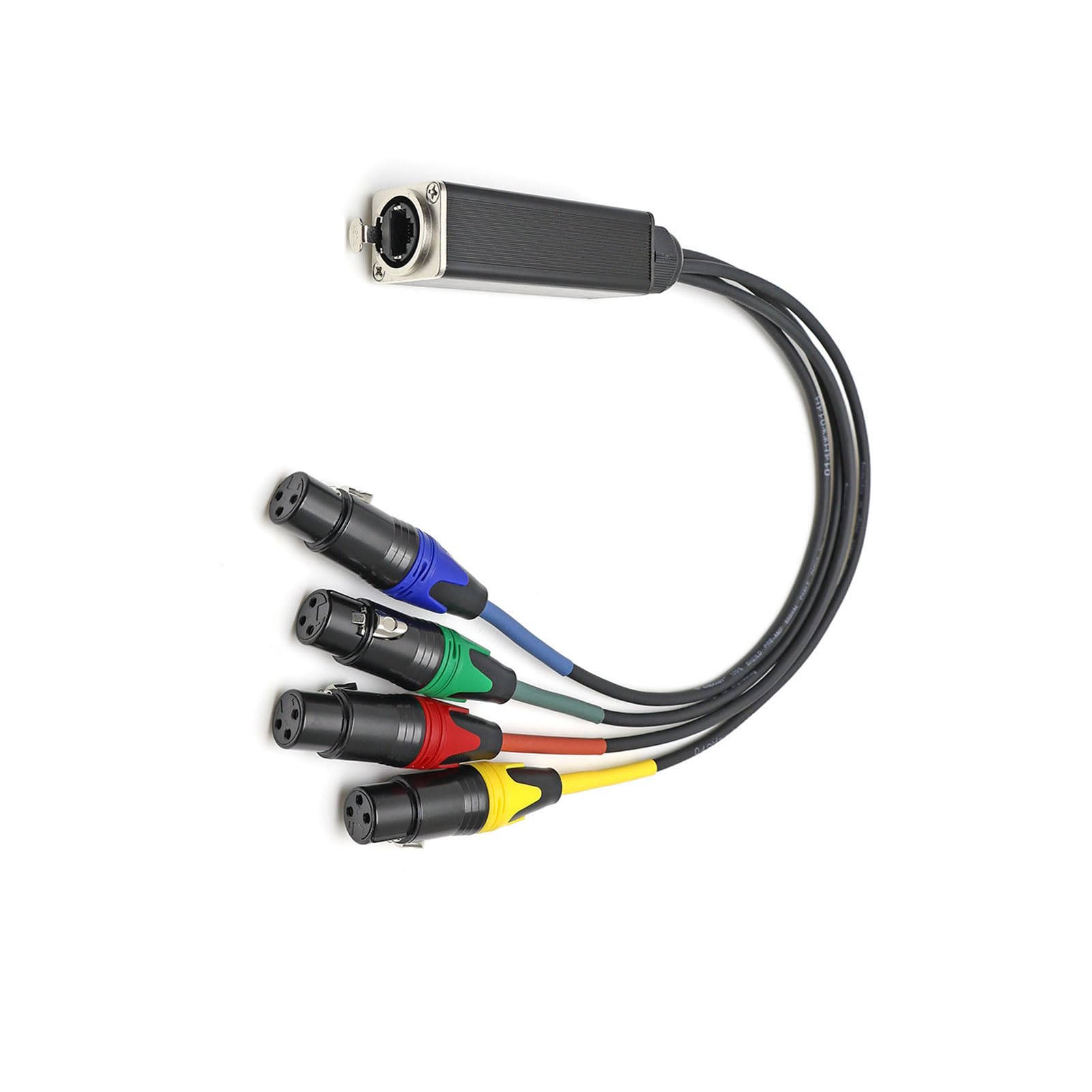 banapoy Cavo Prolunga Audio XLR a RJ45 Trasmissione Stabile da 100 M per Registrazione in Studio, Custodia in Metallo a 4 per Installazione Scenica Professionale, Ideale per Teatri, materiale: