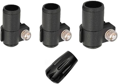 Candado para bastón de trekking y protector de punta de tapa para poste plegable de trekking de 0.551 in, 0.630 in y 0.709 in, bastón de montaña,