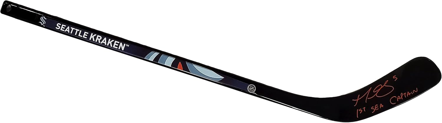 Mark Giordano Autographed Blue Inglasco 24" Mini Stick Kraken"1st SEA Captain" Fanatics Holo Stock #200308