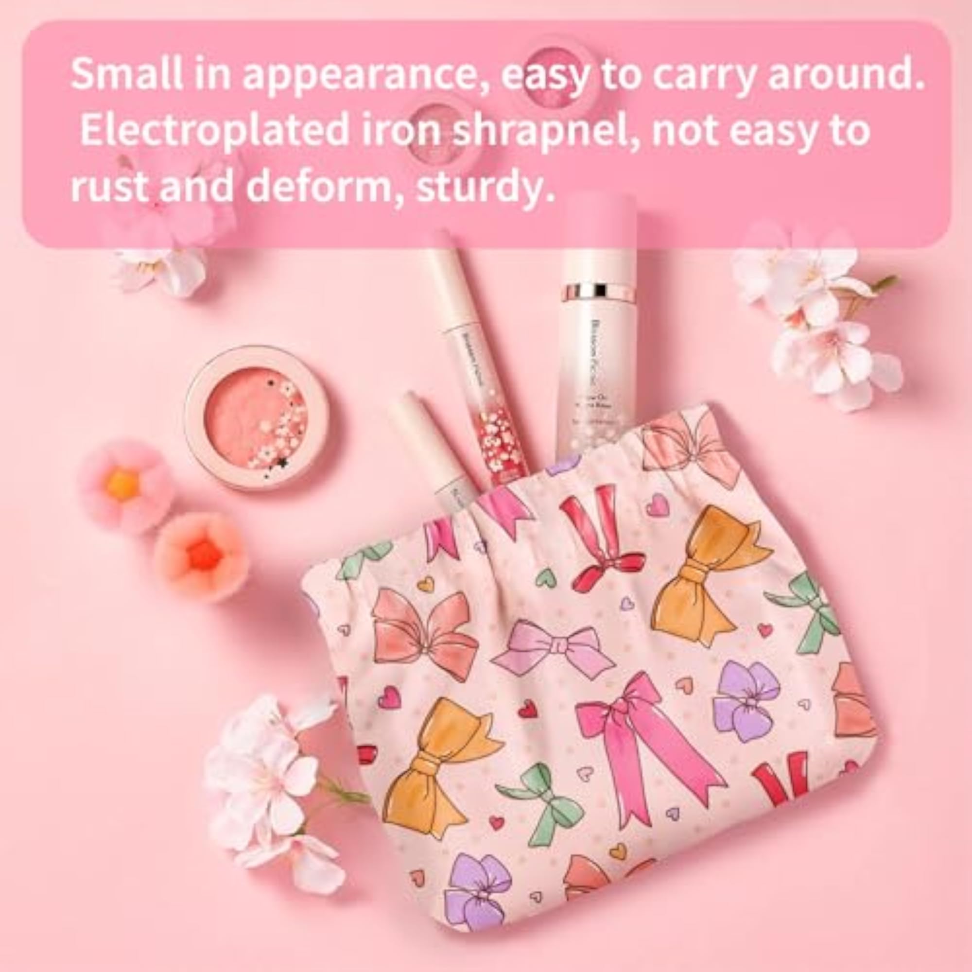 Pack of 6 Girls' Mini Makeup Pouch Set for Travel