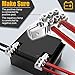Battery Terminal Connectors, 12-Way Battery Terminal Clamps, BetyBedy Battery Terminals Top Post 8AWG up to 4/0(XL) AWG Gauge, Positive and Negative (+/-)(1 Pair) for SAE/DIN/EN Tapered Top Post