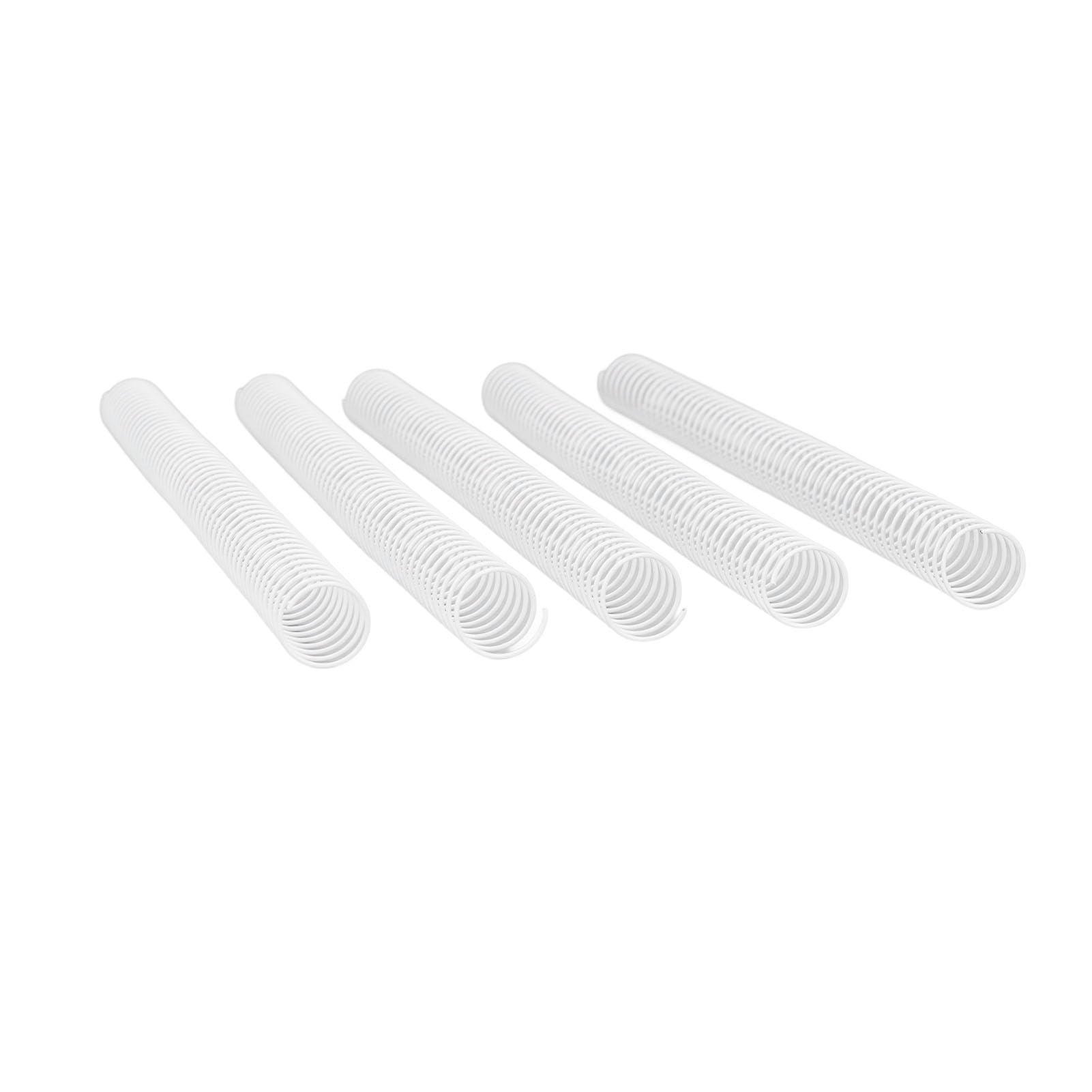 100 Bobine di Rilegatura a Spirale 19 Mm, 48 Denti, Passo 4:1, capacità di 170 Fogli per Documenti A4, Perfette per Opuscoli Fai Te (WHITE)