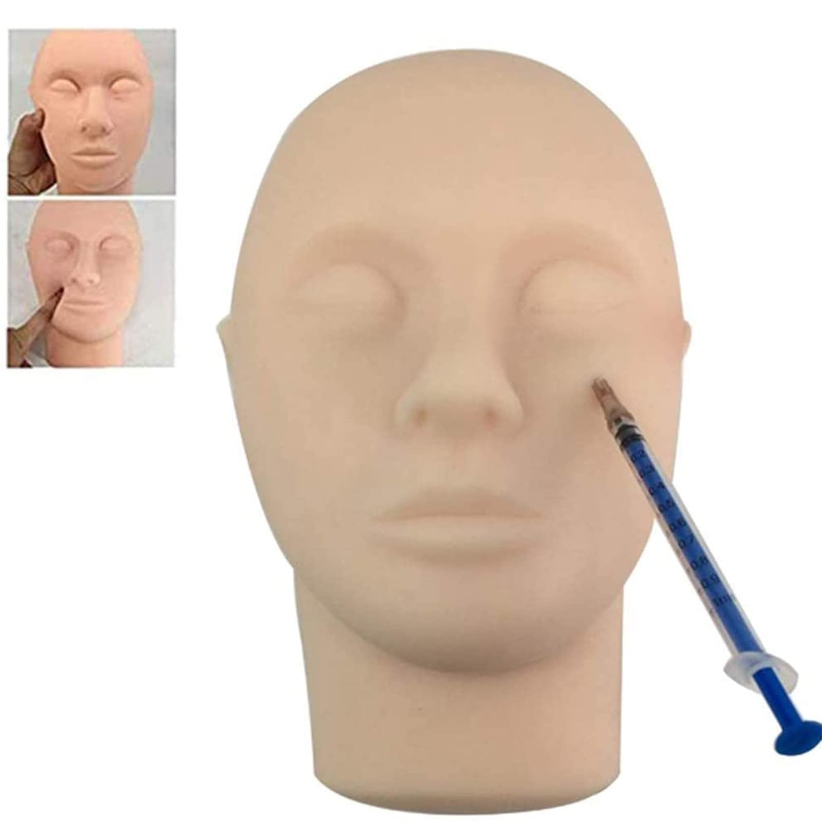 Tête de mannequin NaoSIn-Ni en silicone pour surmonter la peur des injections médicales