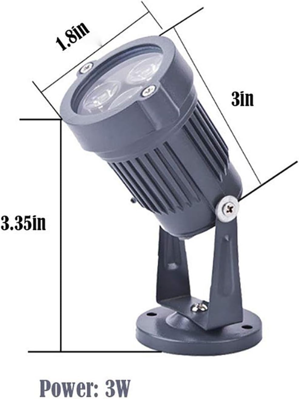 4 Stück IP65 wasserdichte Beleuchtung for den Garten – 3 W Rasenleuchte, LED-Außenstrahler, Flutlicht, Werbeschilder, Projektionsscheibenstrahler(Green)