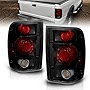 AmeriLite Black/Smoke Replacement Brake Tail Lights Set For 98-00 Ford Ranger Only - Passenger and Driver Side