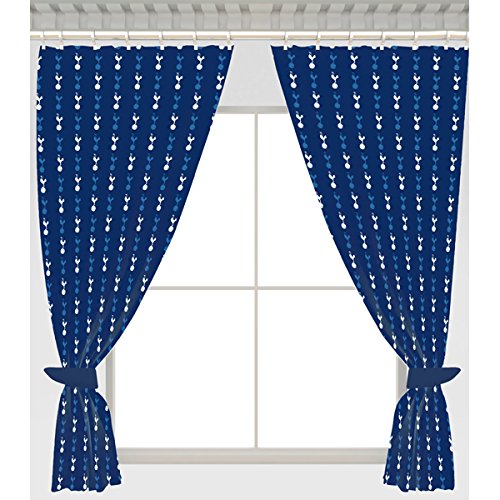 Official Football Team Crest of Repetition Pair of Curtains – 54 Inch...