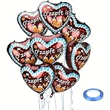Oktoberfest Deko Ballon Dekoration - 20 Stück "O' Zapft is" Herz Folienballons Oktoberfest Luftballons Bayrische Deko para Hochzeit, Geburtstag, Gartenparty Bayern Party