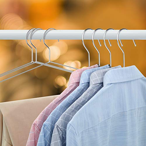 FSUTEG Coat Hangers, 40 Pack Wire Hangers Stainless Steel Metal Hangers Heavy Duty Hangers, Ultra Thin Clothes Hangers 16.5in - Thumbnail 5