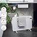 Könighaus 450W Smart 𝗗𝘂𝗮𝗹-𝗜𝗻𝗳𝗿𝗮𝗿𝗼𝘁𝗵𝗲𝗶𝘇𝘂𝗻𝗴 𝐕𝟐 - Standgerät/Wandmontage - WLAN App-Steuerung mit Fernbedienung - inkl. Handtuchhalter, Standfüße & Befestigungsmaterial Farbe: Weiß