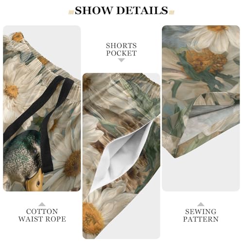 Men's Short Pajama Bottoms Daisy Ducks Goose Home Casual Sleep Pants3