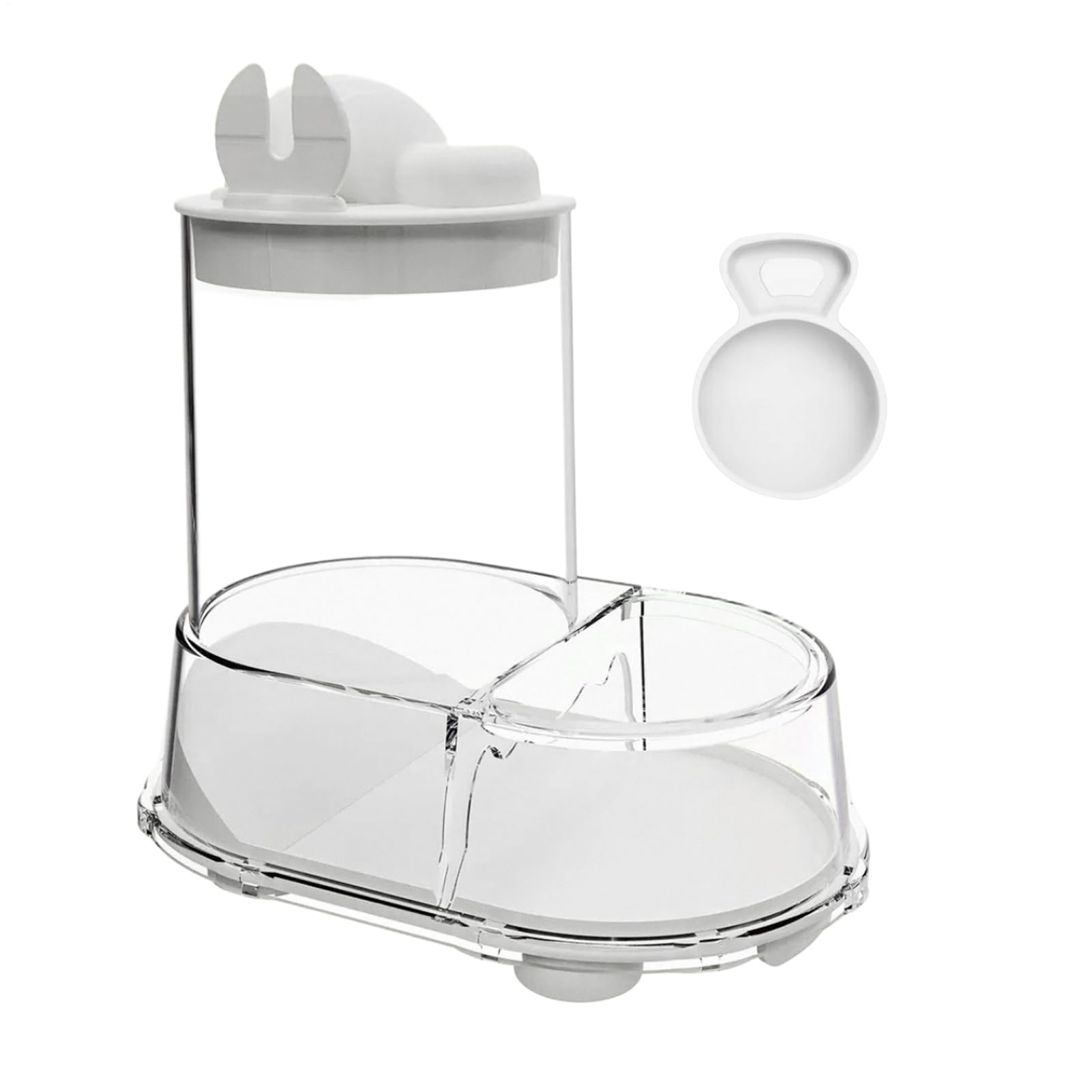 Plato de comida para hámster automático y dispensador de agua estable de gran capacidad para chinchillas