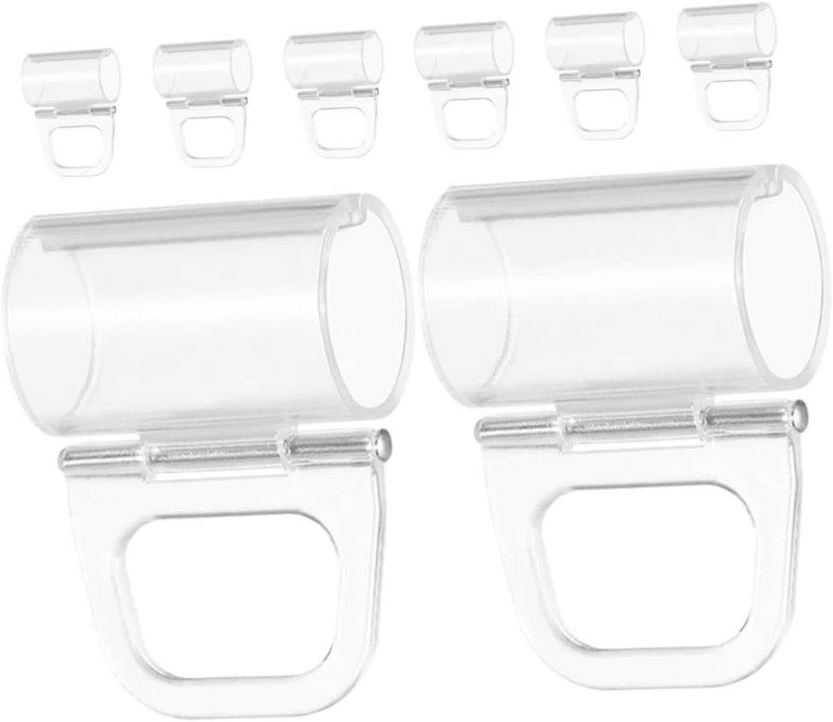 ORFOFE Pleated Shade Lift Hooks Handles 8Pcs Easy Install Window Shade Clips Brackets for Roller Blinds Replacement Plastic Curtain Accessories Home Decor