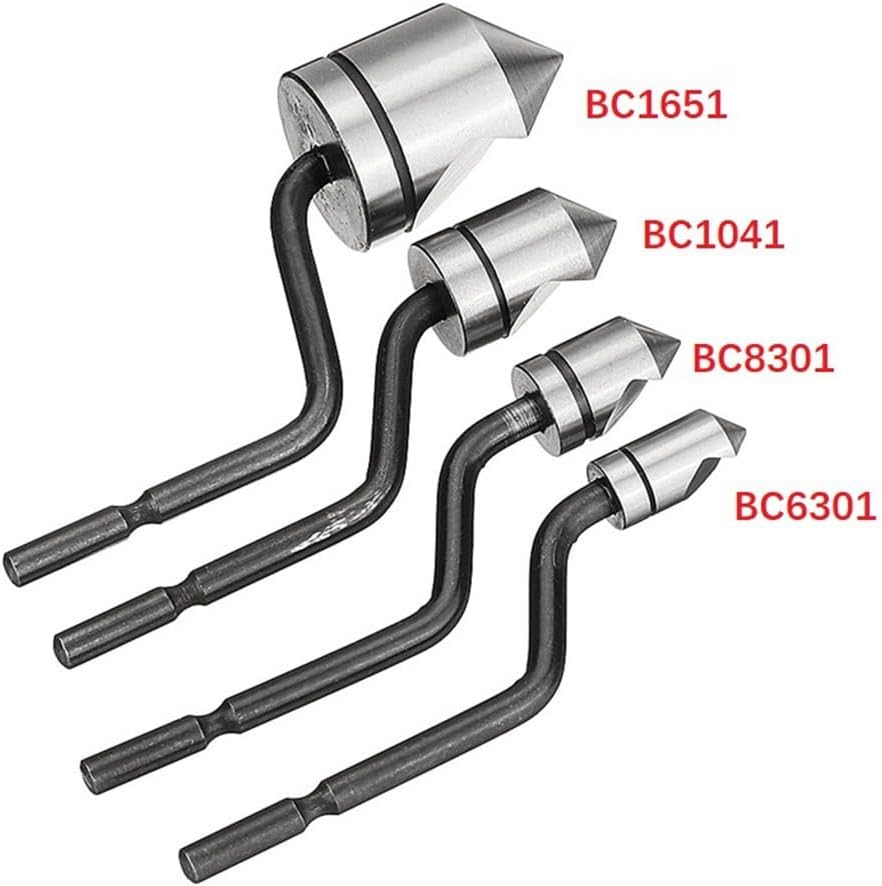Deburring Tool Handle Kit, With BC6301/8301/1041/1651 Chamfer Cutter Head Set For Stainless Steel, Aluminum, Rubber, And Plastics(5pcs)