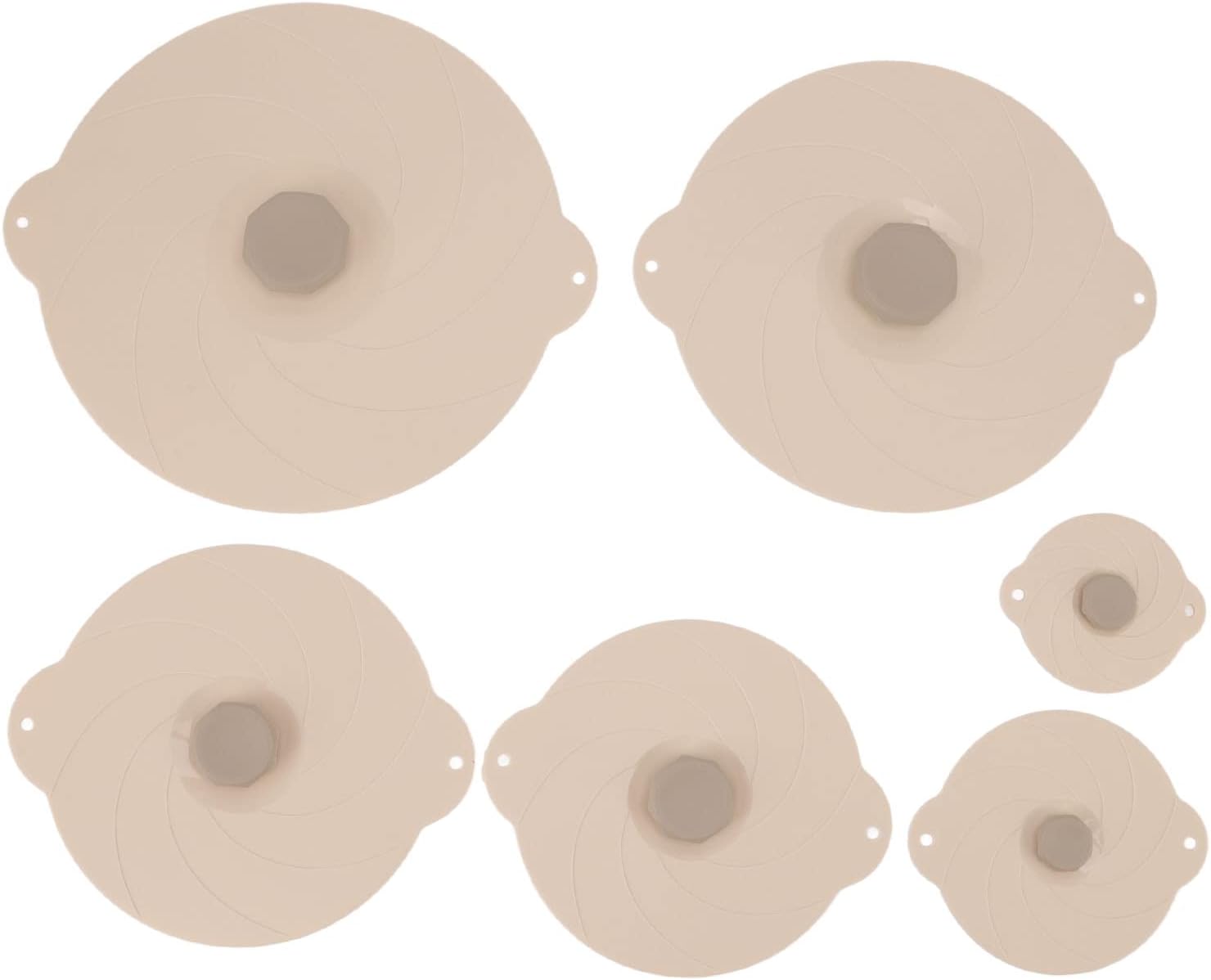 Food Can Lids, 6Pcs Food Can Lids Food Grade Heat Resistant Sealing Leakproof Silicone Suction Lids Pot Cover for Pots Pans Bowls Beige