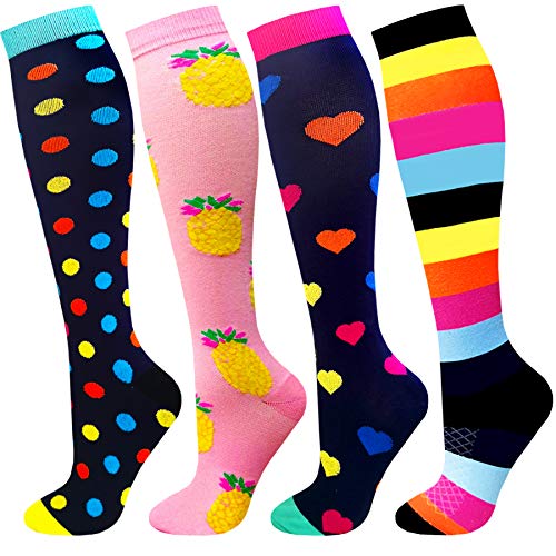 Compression Socks Women Men-20-30 mmHg is Best for Circulation,Running,Athletic,Hiking,Pregnancy L/XL