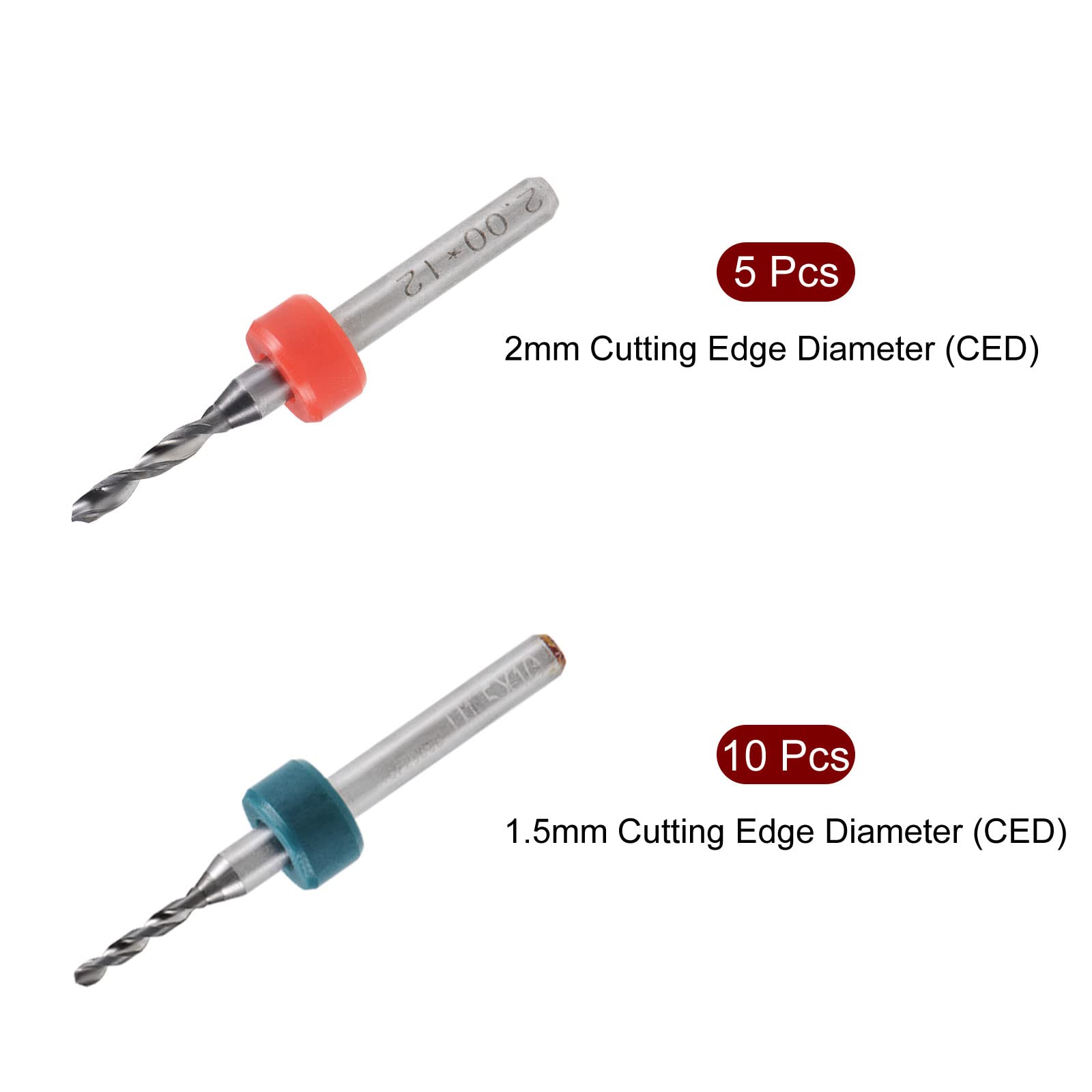 60 Micro Forets Carbure Tungstène Pour PCB - Diamètres 0.1mm à 1mm - Tige 3.175mm