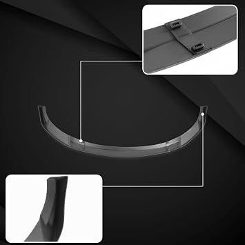 Autozensation Front Bumper Lip for 2012-2017 Hyundai Veloster Glossy Black