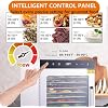 Food Dehydrator, 10 Stainless Steel Trays Dehydrators for Food and Jerky, Herbs, Fruit, Dehydrator Machine with Digital Timer and Temperature Control, Overheat Protection