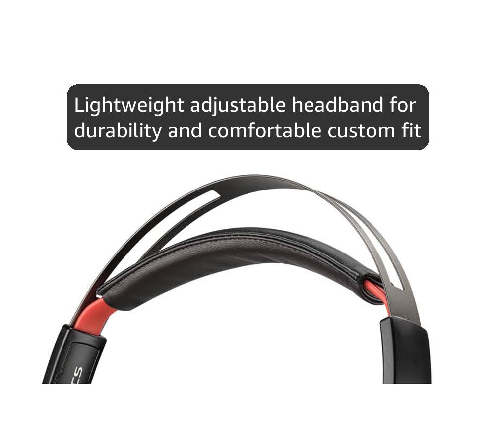 Poly Blackwire 5220 Wired Headset - Flexible Noise-Canceling Boom Mic - Ergonomic Design - Connect to PC/Mac, Mobile via USB-C, USB-A, or 3.5 mm - Works w/Teams, Zoom