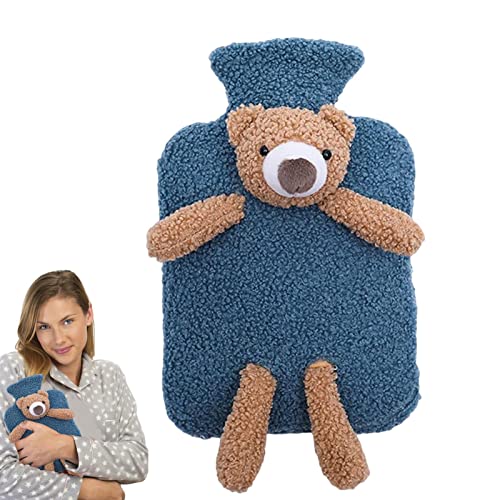 Garrafa de água quente,Bolsa de água quente com capa de pelúcia macia - Sacos de água de uso frio e