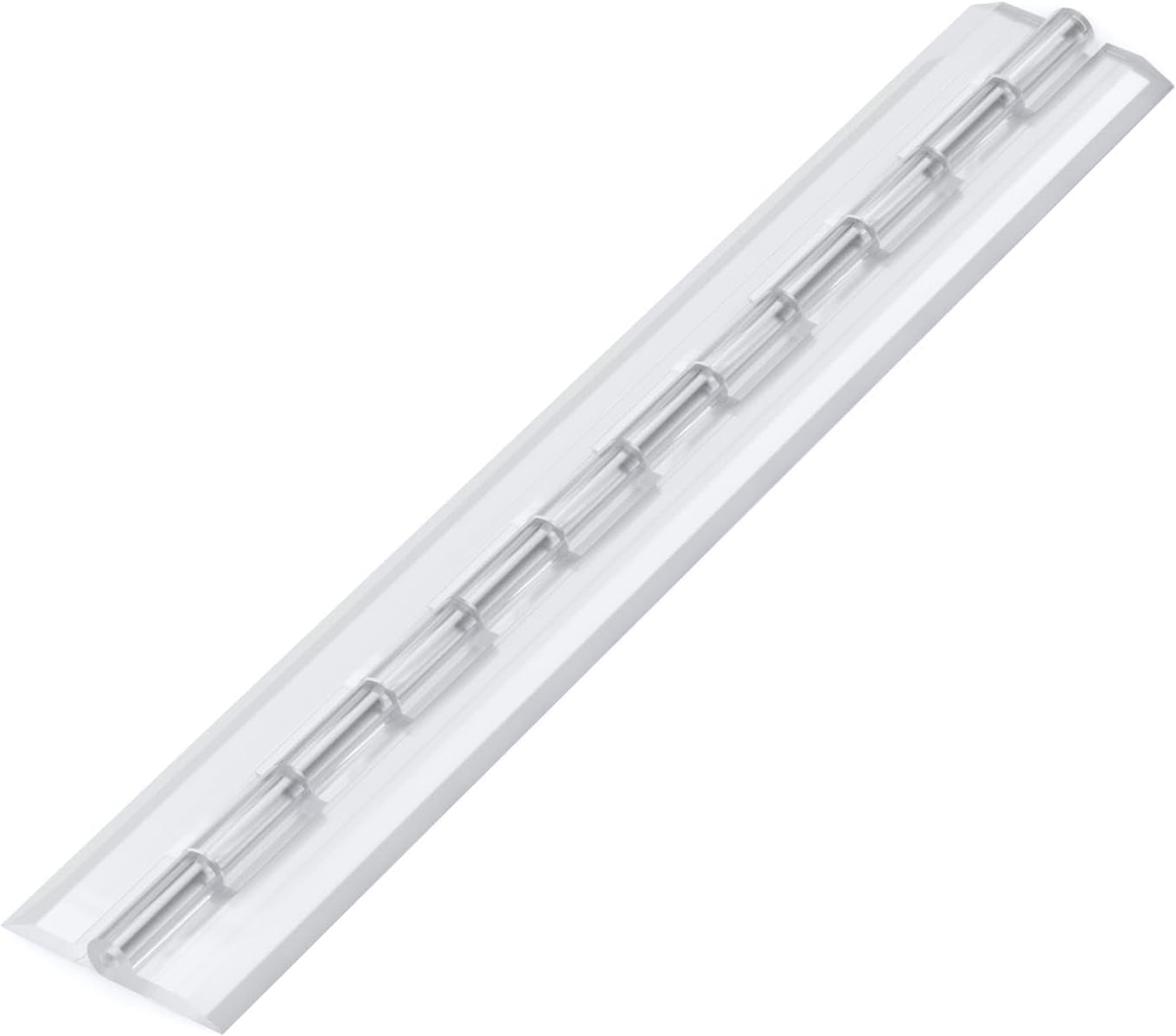 Pack of 5 Transparent, 12, Clear Plastic Acrylic 300mm Continuous Piano Hinge Hinges - 5 Pack -