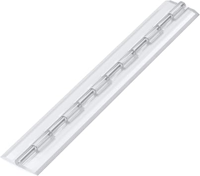 Pack of 5 Transparent, 12, Clear Plastic Acrylic 300mm Continuous Piano Hinge Hinges - 5 Pack -