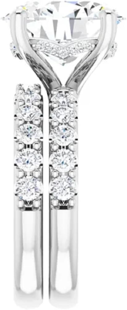 1CT-12CT Oval Cut VVS1 Colorless Moissanite Engagement Ring Set, Wedding Bridal Ring, Sterling Silver Anniversary Promise Gifts for Her