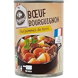 CARREFOUR ORIGINAL – Plat Savoureux de Bœuf Bourguignon, Texture Fondante et Riche (Boîte 400g) - lot de 4 - Vendu par Lot