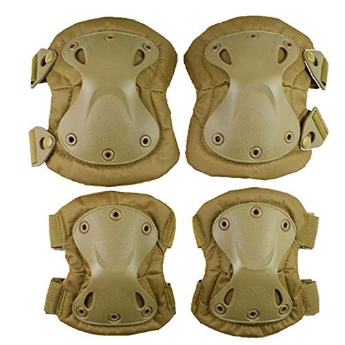 ActionUnion Adult Elbow Pad Knee Pads Protective Gear Set Guard Tactical Shooting Pads