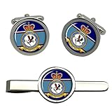 20mm en Diamètre Giftshop UK 66 Escadron, RAF Régiment Boutons de Manchettes et Pince à Cravate Ensemble