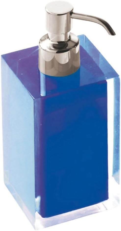 Gedy Rainbow Square Countertop Soap Dispenser, Blue