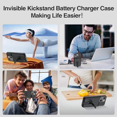 Funda de batería iPhone 13 para solucionar la falta de carga con soporte de mesa delgado 7