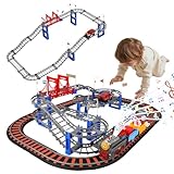 🎁 Matériaux Sûrs & Cadeau Idéal: Fabriqué en plastique ABS durable et sans danger (bords lisses). Livré dans une boîte compacte (32cm x 25cm), c'est le cadeau d'anniversaire ou de Noël parfait pour les petits passionnés de véhicules. (Note : Les véhicules nécessitent des AA piles, non incluses).