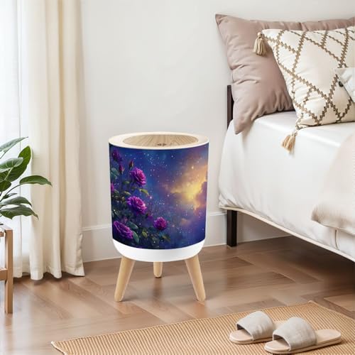 Caneca pequeña con tapa púrpura diseño galaxia 1.8 gal miniatura 2