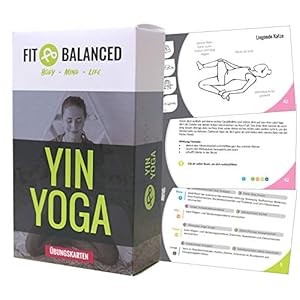FIT&BALANCED Yin yoga-oefenkaarten, zachte yoga, voor beginners en gevorderden, met 70 yoga-oefeningen, yogabox