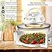 NutriChef Air Fryer, Infrared Convection, Halogen Oven Countertop, Cooking, Stainless Steel, 13 Quart 1200W, Prepare Quick Healthy Meals, for French Fries & Chips, White (PKAIRFR48)