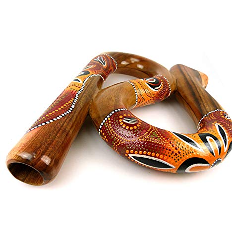 Didgeridoo spirale forme S. Fabrication artisanale en bois.
