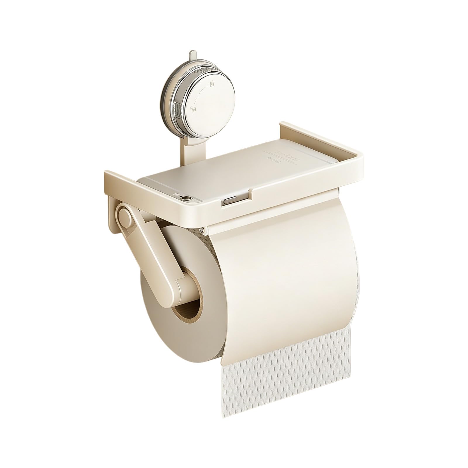 Tissue Holder for Small Bathroom Accessory Space Saving Stand Wall Mounted Suction Cup Roll Paper Towel Rack