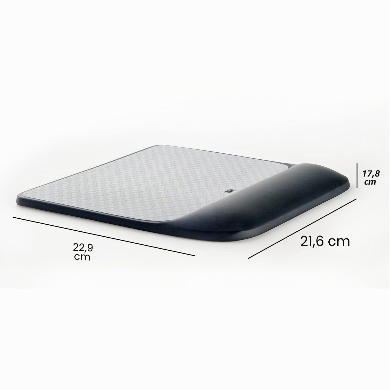 3M Präzises Mauspad mit Gel-Handgelenkauflage, beruhigender 3M-Gel-Technologie und seidenmatter Bezug für ganztägigen Komfort, optische Maus Leistung und batteriesparendes Design (MW85B), 8.4" x 8.8"