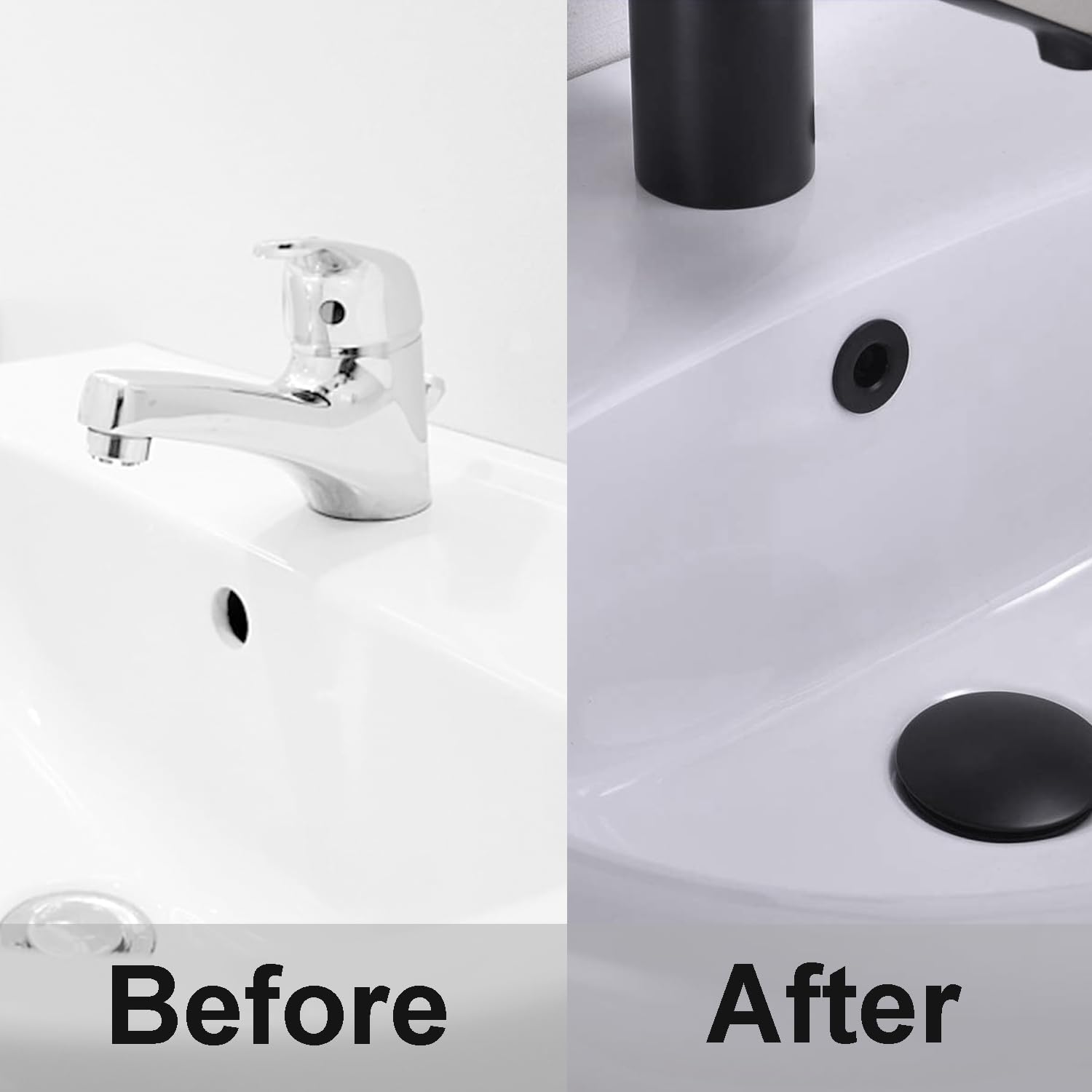 1 Articulo Cubierta de Anillo de Rebosadero de Fregaderos, Cubierta de Desbordamiento del Fregadero del Lavabo, Cubiertas de Desbordamiento del Fregadero, para Apertura de 22-24 mm, Lavabo de Cocina