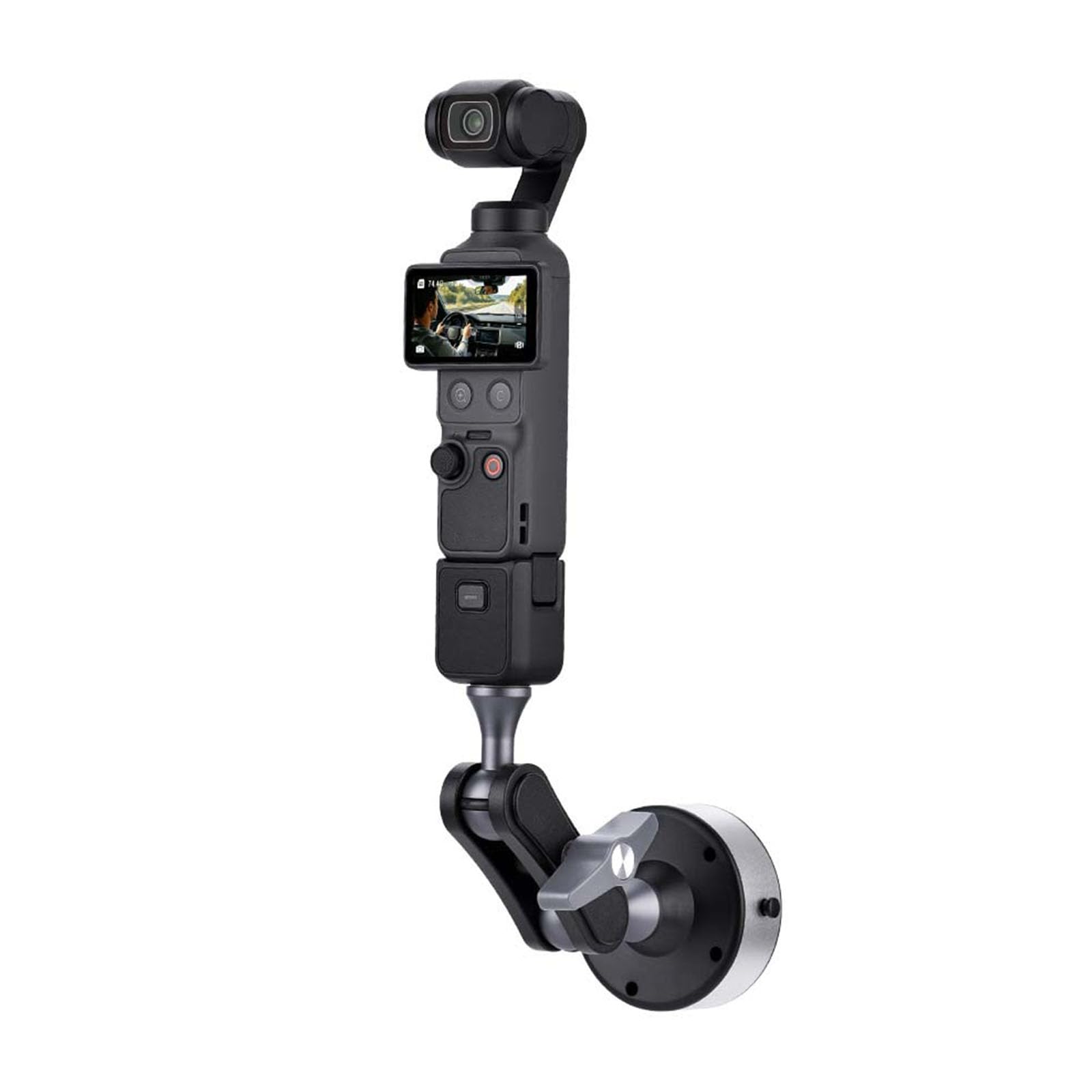 Soporte ajustable multiángulo para cámara de coche con fuerte succión para POCKET4/3, toma imágenes de conducción suaves, ventosa al vacío
