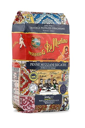 Pastificio G. Di Martino | Dolce & Gabbana Penne Mezzani Rigate Durum Wheat Semolina Pasta, 17.64 oz ℮ 500 g (B01BLGNCRO) Amazon Price History, Amazon Price Tracker