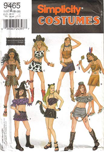 Patron de couture costume femme des cavernes Simplicity 9465 toutes tailles