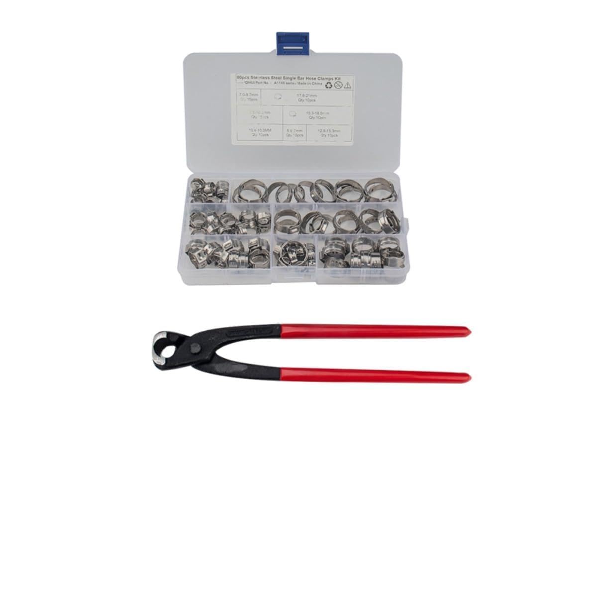 130 Pièces Collier de Serrage à Oreille Unique