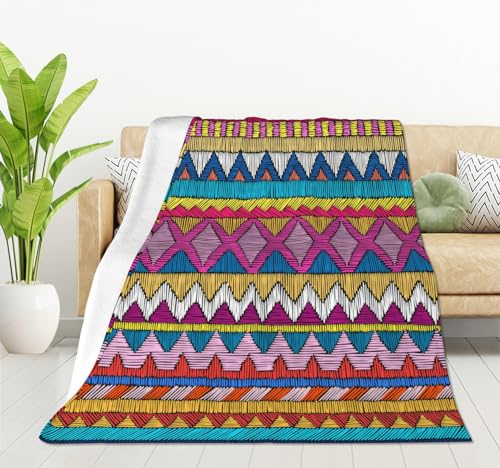 HGOD DESIGNS Ethnic and Tribal Pattern Blanket Soft Warm Print Throw Blanket for Women Adults 100x130cm, 100 x 130cm