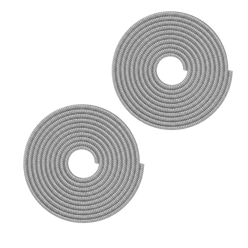 Image of skysia Spiral Cable Charger Protector Wire Protector - Data Cable Saver, Earphone Cable Cover, Cords Protective Wire Winder Sleeve Charger Cover (Silver Wire Saver (Pack -2))