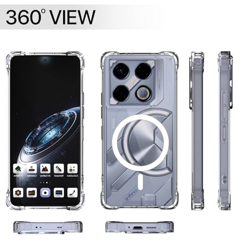Image of Pikkme Back Cover for Infinix GT 20 Pro 5G Mag-Safe Shockproof PC + TPU | Protective Case Magnetic Support | Bumper Case (Transparent Mag-Safe)