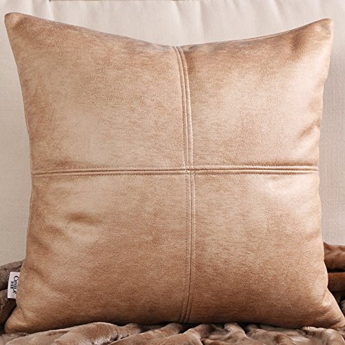 Oreiller lavable en cuir de simulation moderne et minimaliste - H 55x55cm Version B