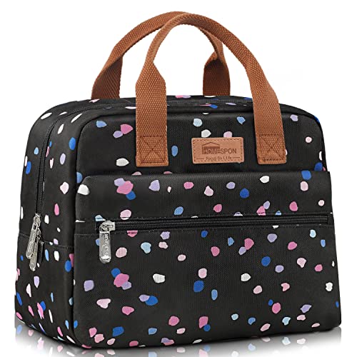 HOMESPON Sac Isotherme à Repas Grande Capacité Lunch Bag Portable en Tissu Imperméable Givré Sac à Main pour Femmes Hommes et Étudiants à l’École et au Bureau