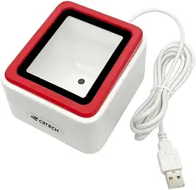 C3Tech Leitor de codigo de barras USB LB-D100WH 1D, 2D, QR code, sensor Cmos, Le Danfe, tela digital, imagem inversa
